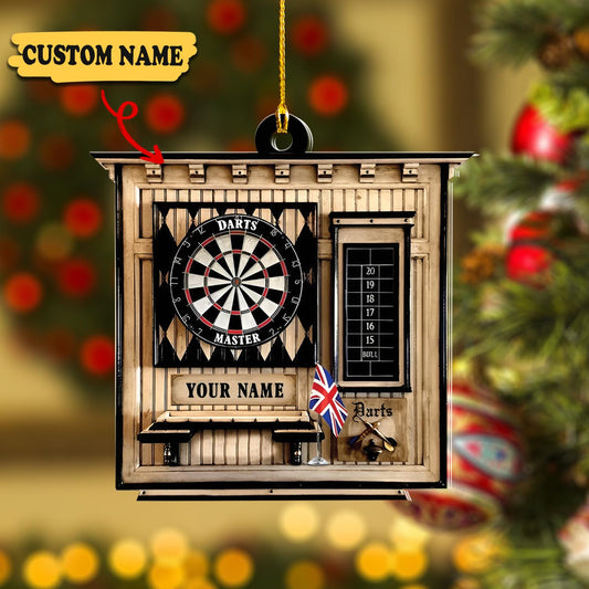 Personalized Dart Ornament, Custom Shaped Acrylic Dart Christmas Ornament, Gift for Dart Lovers, Christmas Orname, Ornament Decoration, Ornament For Gift, Ornament Christmas