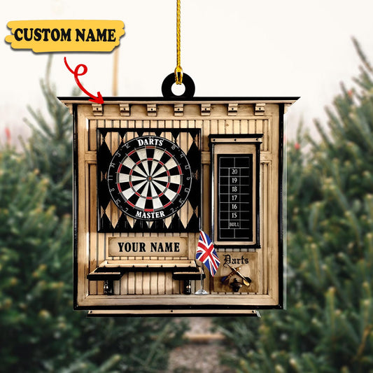 Personalized Dart Ornament, Custom Shaped Acrylic Dart Christmas Ornament, Gift for Dart Lovers, Christmas Orname, Ornament Decoration, Ornament For Gift, Ornament Christmas