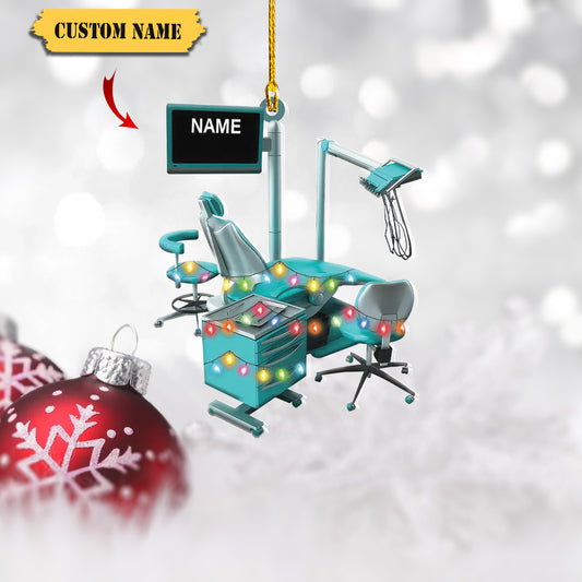 Personalized Dental Ornament, Dental Christmas Ornament, Dentist Xmas Ornament, Ornament Decoration, Ornament For Gift, Ornament Christmas