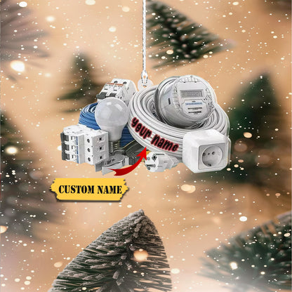 Personalized Electrician Tool Box Christmas Ornament Tool Box Ornament Electri, Ornament For Him, Gift For Him, Ornament Christmas