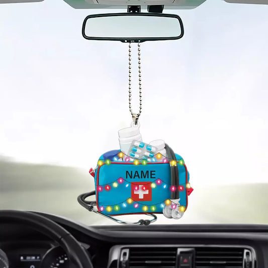 Personalized EMT Bag Ornament, Blue EMT Bag Ornament, Xmas Car Ornament, Ornament Decoration, Ornament For Gift, Ornament Christmas