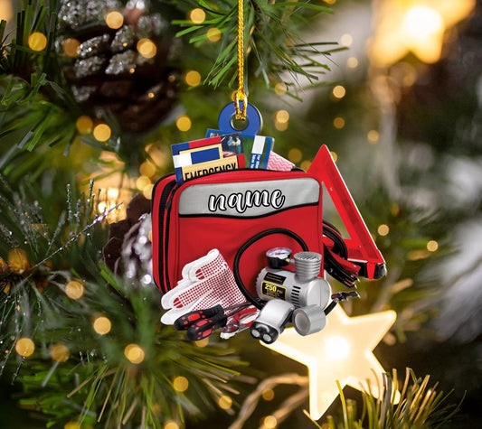 Personalized EMT EMS Bag Christmas Ornament, Emergency Paramedic Xmas Ornament45444, Ornament Decoration, Ornament For Gift, Ornament Christmas