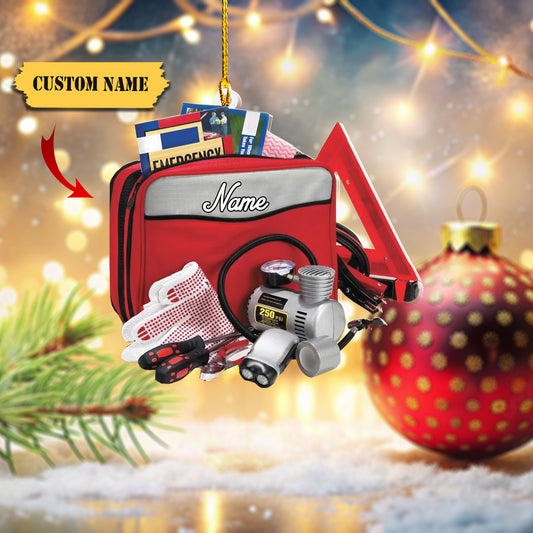 Personalized EMT EMS Bag Christmas Ornament, Emergency Paramedic Xmas Ornament45444, Ornament Decoration, Ornament For Gift, Ornament Christmas