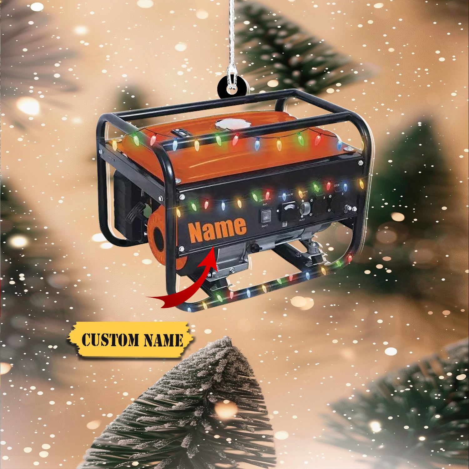 Personalized Engine-generator Electric Christmas Ornament Generator Petrol engin, Ornament For Him, Gift For Him, Ornament Christmas