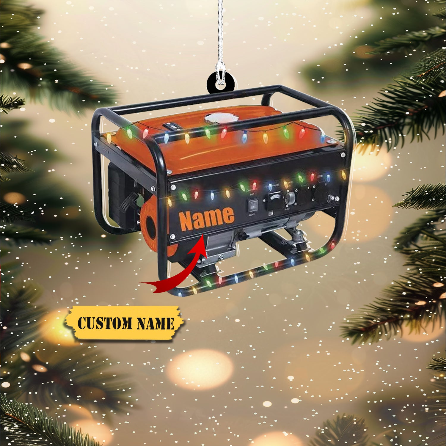 Personalized Engine-generator Electric Christmas Ornament Generator Petrol engin, Ornament For Him, Gift For Him, Ornament Christmas