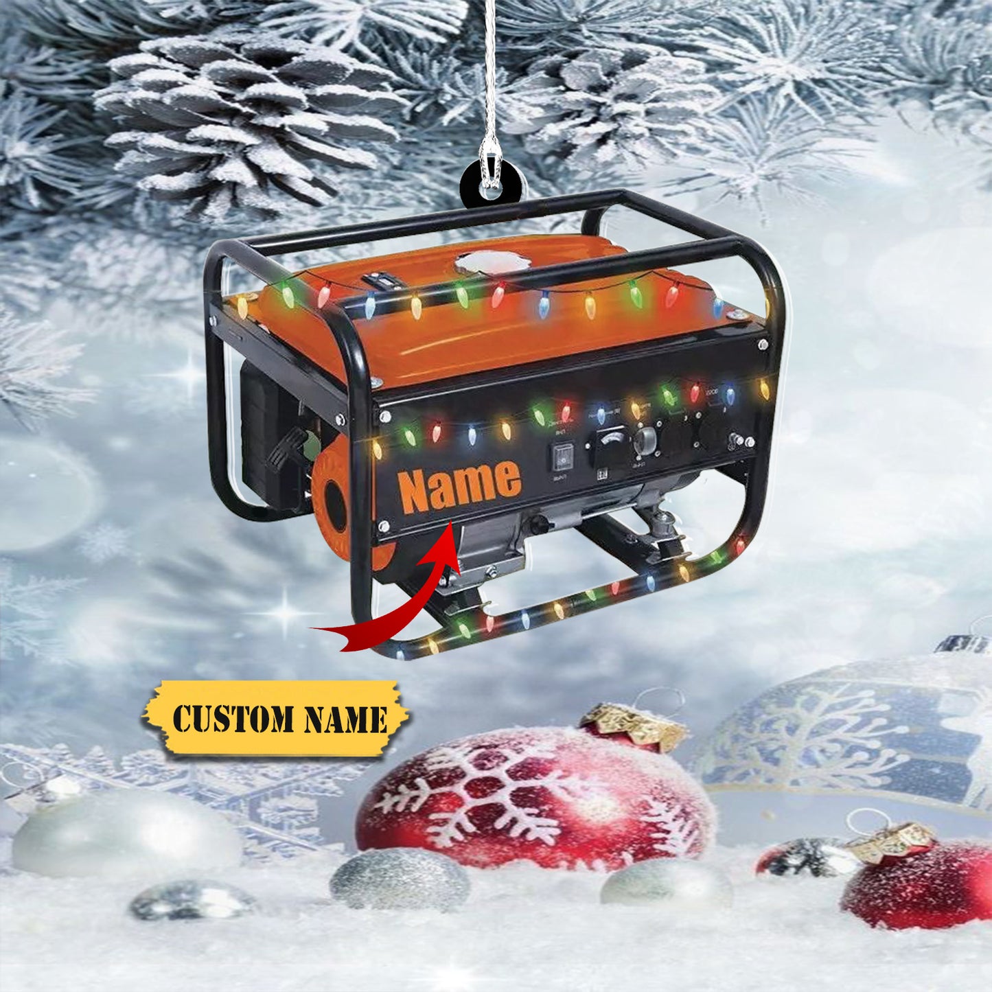 Personalized Engine-generator Electric Christmas Ornament Generator Petrol engin, Ornament For Him, Gift For Him, Ornament Christmas