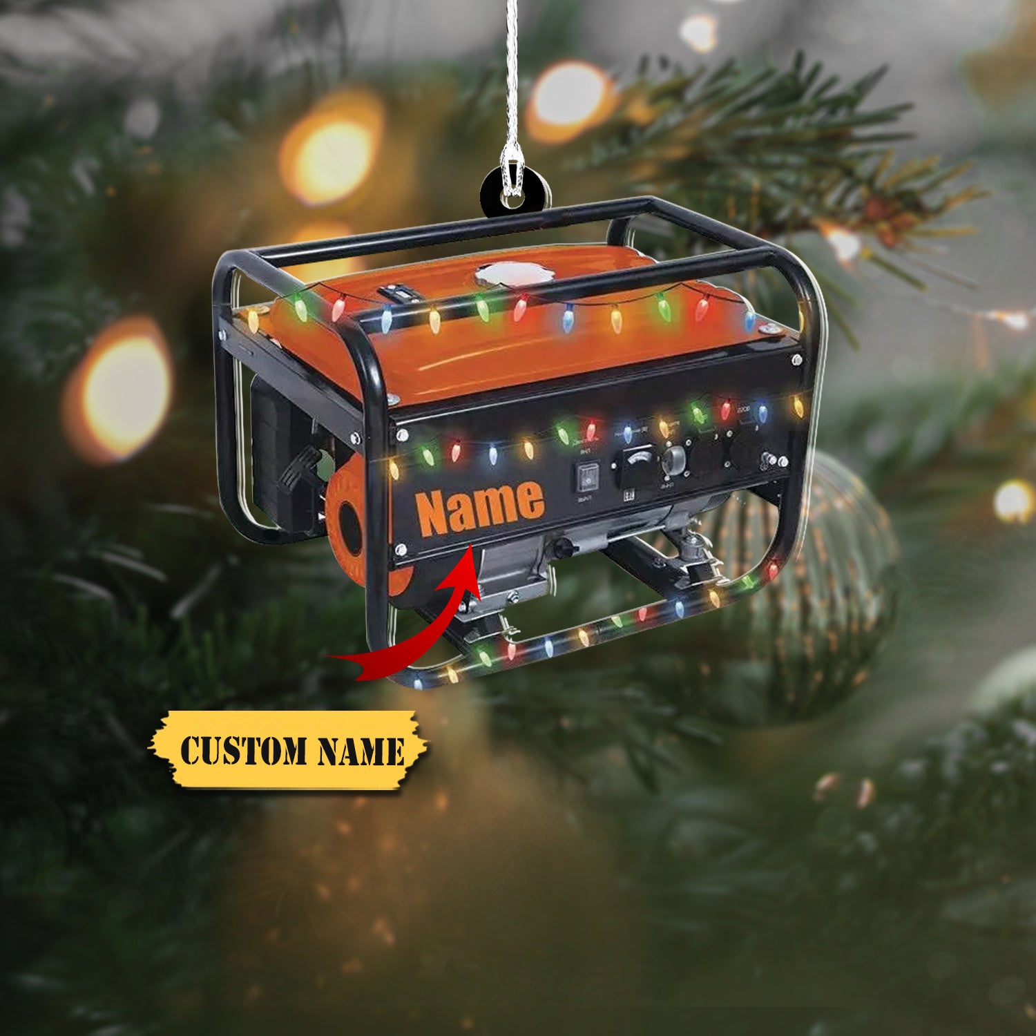 Personalized Engine-generator Electric Christmas Ornament Generator Petrol engin, Ornament For Him, Gift For Him, Ornament Christmas