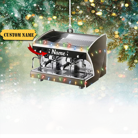 Personalized Espresso Machines Coffee Cafe Christmas Ornament, Coffee Machines, Ornament Decoration, Ornament For Gift, Ornament Christmas