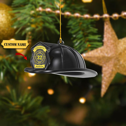 Personalized Firefighter Helmets Christmas Ornaments, Pride Firefighter, Firefighter Christmas Gift, Ornament Decoration, Ornament Christmas