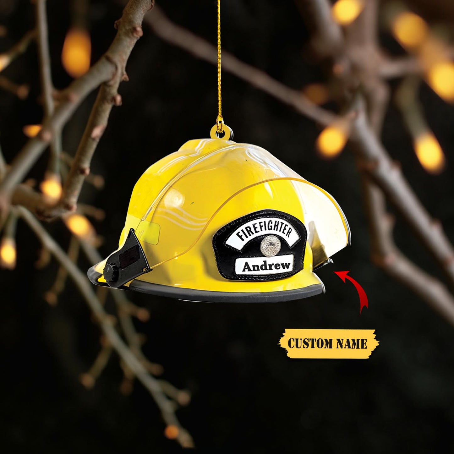 Personalized Firefighter Helmets Christmas Ornaments, Pride Firefighter, Firefighter Christmas Gift, Ornament Decoration, Ornament Christmas