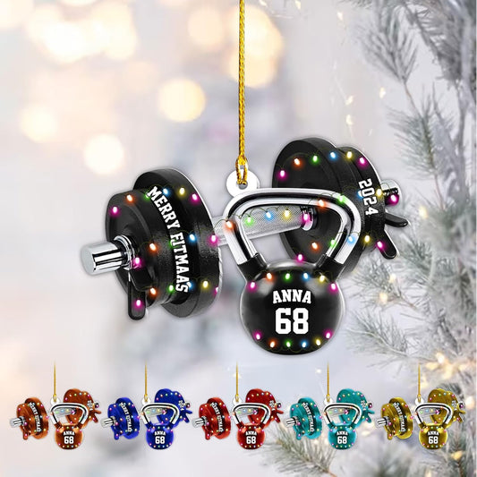Personalized Fitness Ornament Fitness Gift Sport Fitness Christmas Ornament 2023 Fitness Christmas Ornaments Gift for Gym Lovers Xmas 645654, Ornament Decoration, Ornament For Gift, Ornament Christmas