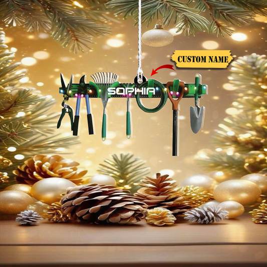 Personalized Gardening Christmas Ornament, Custom Gardening Girl Carry Bag Ornam45345112, Ornament Decoration, Ornament For Gift, Ornament Christmas