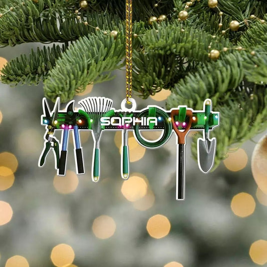 Personalized Gardening Christmas Ornament, Custom Gardening Girl Carry Bag Ornam45345112, Ornament Decoration, Ornament For Gift, Ornament Christmas