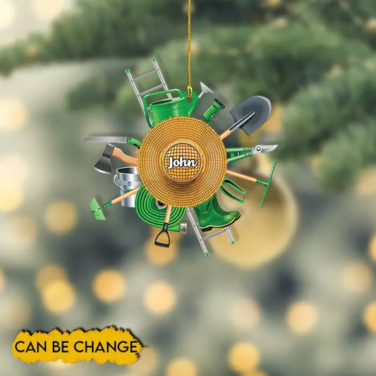 Personalized Gardening Christmas Ornament, Planting Gardener Xmas Ornament 345345, Ornament Decoration, Ornament For Gift, Ornament Christmas