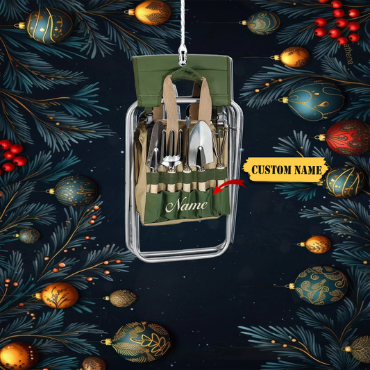 Personalized Gardening Christmas Ornament, Planting Gardener Xmas Ornament, Ornament Decoration, Ornament For Gift, Ornament Christmas