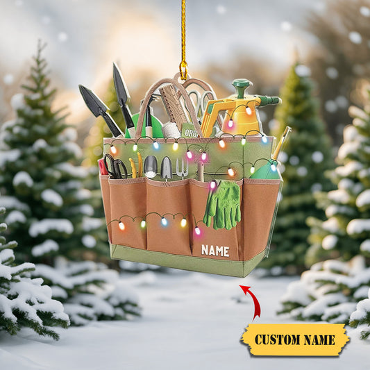 Personalized Gardening Tools Christmas Ornament, Gardening Plant Flower Bloom 123, Ornament Decoration, Ornament For Gift, Ornament Christmas