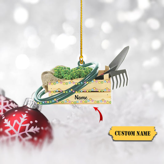 Personalized Gardening Tools Christmas Ornament, Gardening Plant Flower Bloom, Ornament Decoration, Ornament For Gift, Ornament Christmas
