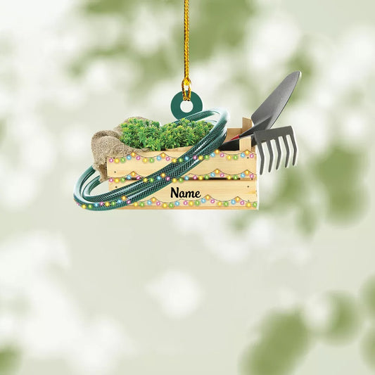 Personalized Gardening Tools Christmas Ornament, Gardening Plant Flower Bloom, Ornament Decoration, Ornament For Gift, Ornament Christmas