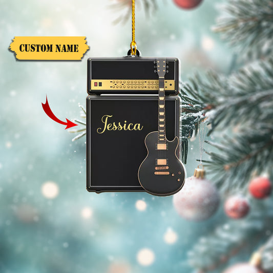 Personalized Guitar Ornament, Guitar Christmas Ornament, Guitarist Ornament, Ornament Decoration, Ornament For Gift, Ornament Christmas