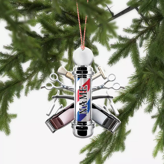 Personalized Hairstylist Christmas Ornament, Hairdresser Barber Xmas Ornament 2, Ornament Decoration, Ornament Christmas