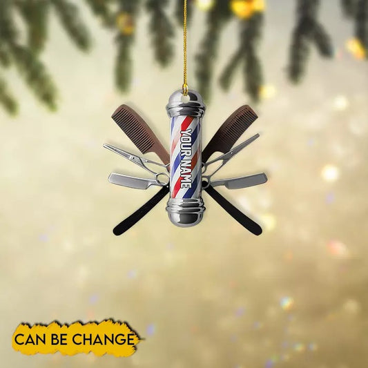 Personalized Hairstylist Christmas Ornament, Hairdresser Barber Xmas Ornament 5, Ornament Decoration, Ornament Christmas