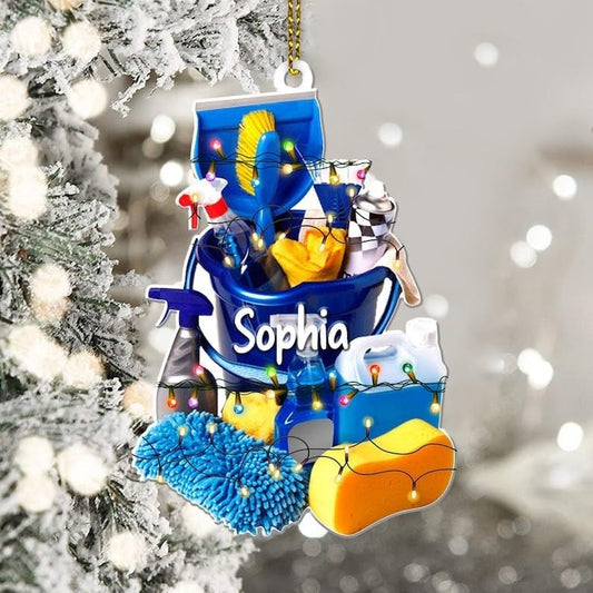 Personalized Housekeeping Christmas Ornament, Housekeeping Keepsake, Janitor Cleaning Lady Ornament,Cleaning Service Christmas Ornament, Ornament Decoration, Ornament For Gift, Ornament Christmas