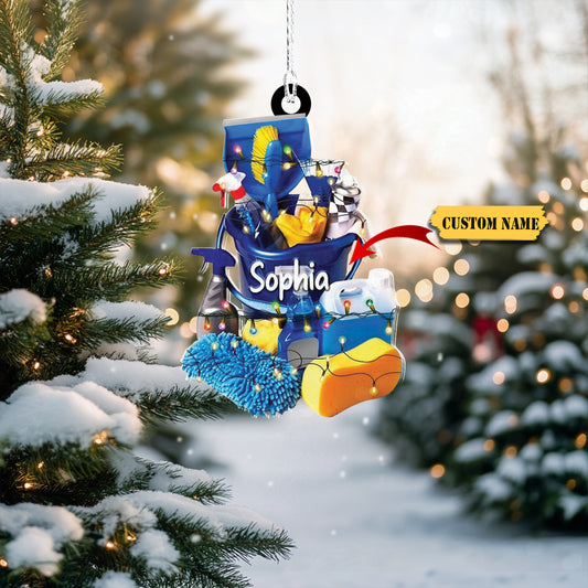 Personalized Housekeeping Christmas Ornament, Housekeeping Keepsake, Janitor Cleaning Lady Ornament,Cleaning Service Christmas Ornament, Ornament Decoration, Ornament For Gift, Ornament Christmas