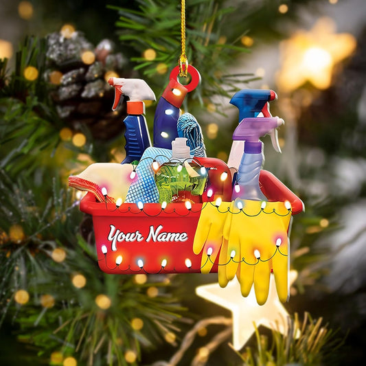 Personalized Housekeeping Christmas Ornament, Housekeeping Keepsake, Janitor Cleaning Lady Ornament,Cleaning Service Christmas Ornament324, Ornament Decoration, Ornament For Gift, Ornament Christmas