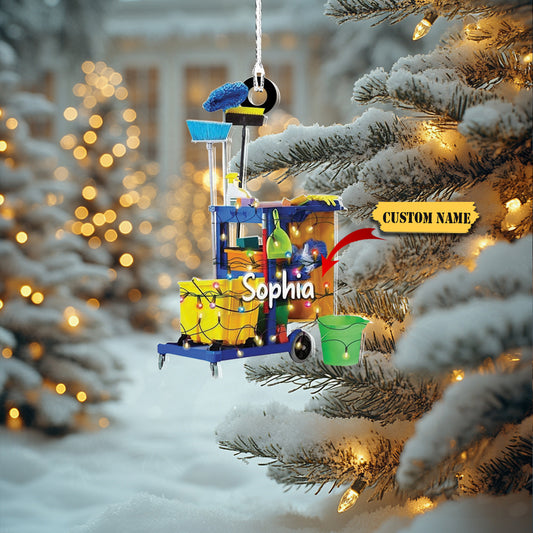 Personalized Housekeeping Christmas Ornament, Housekeeping Keepsake, Janitor Cleaning Lady Ornament,Cleaning Service Christmas Ornament4545, Ornament Decoration, Ornament For Gift, Ornament Christmas