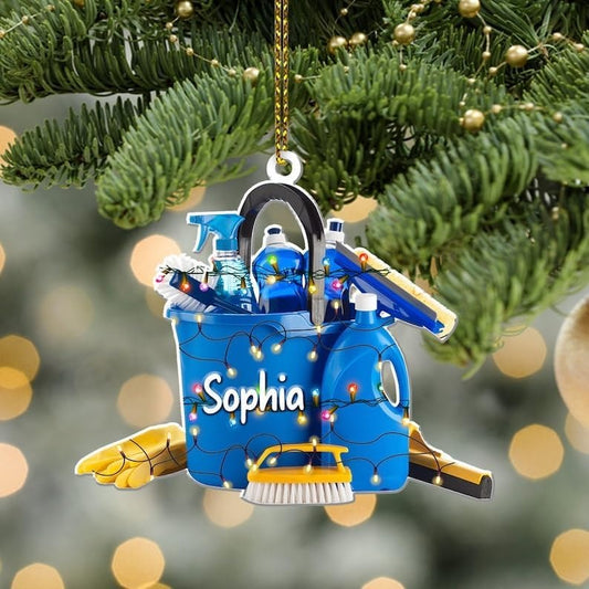 Personalized Housekeeping Christmas Ornament, Housekeeping Keepsake, Janitor Cleaning Lady Ornament,Cleaning Service Christmas Ornament454534, Ornament Decoration, Ornament For Gift, Ornament Christmas