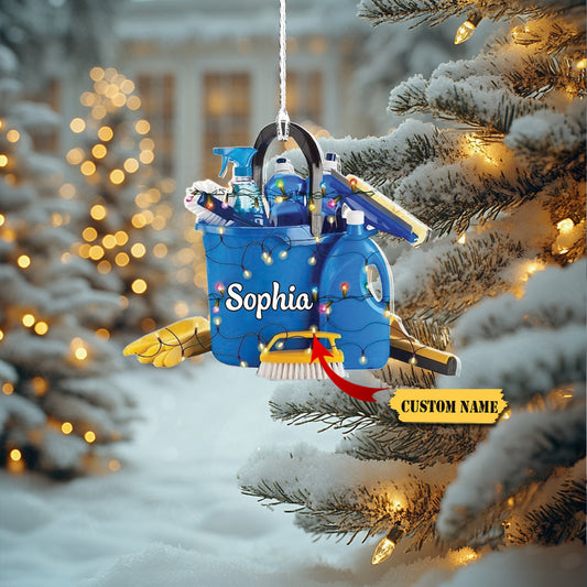 Personalized Housekeeping Christmas Ornament, Housekeeping Keepsake, Janitor Cleaning Lady Ornament,Cleaning Service Christmas Ornament454534, Ornament Decoration, Ornament For Gift, Ornament Christmas