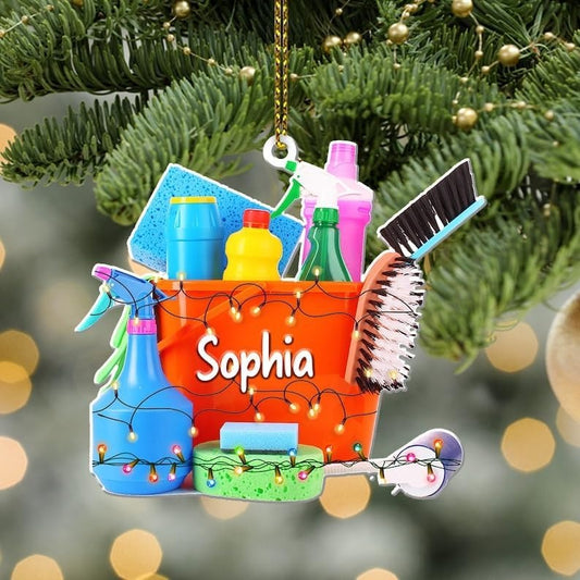 Personalized Housekeeping Christmas Ornament, Housekeeping Keepsake, Janitor Cleaning Lady Ornament,Cleaning Service Christmas Ornament4545777, Ornament Decoration, Ornament For Gift, Ornament Christmas
