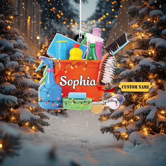 Personalized Housekeeping Christmas Ornament, Housekeeping Keepsake, Janitor Cleaning Lady Ornament,Cleaning Service Christmas Ornament4545777, Ornament Decoration, Ornament For Gift, Ornament Christmas