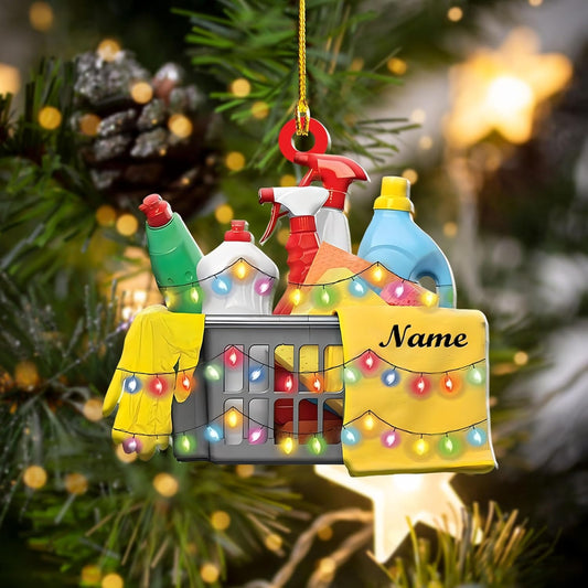 Personalized Housekeeping Christmas Ornament, Housekeeping Keepsake, Janitor Cleaning Lady Ornament,Cleaning Service Christmas Ornament5656, Ornament Decoration, Ornament For Gift, Ornament Christmas