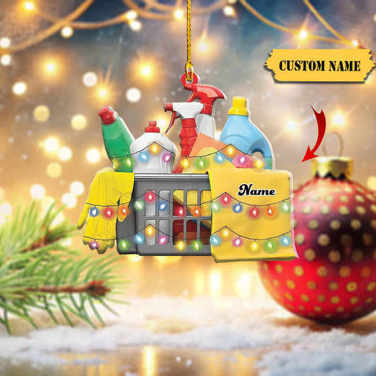 Personalized Housekeeping Christmas Ornament, Housekeeping Keepsake, Janitor Cleaning Lady Ornament,Cleaning Service Christmas Ornament5656, Ornament Decoration, Ornament For Gift, Ornament Christmas