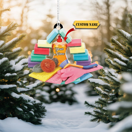 Personalized Housekeeping Ornament Cleaning Service Ornament Housekeeper Janitor, Ornament Decoration, Ornament For Gift, Ornament Christmas