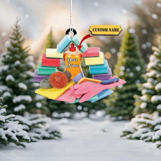 Personalized Housekeeping Ornament Cleaning Service Ornament Housekeeper Janitor, Ornament Decoration, Ornament For Gift, Ornament Christmas
