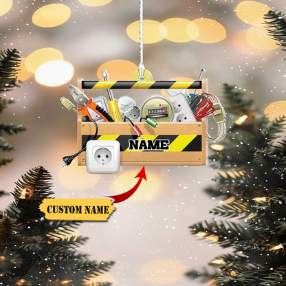 Personalized Lineman Ornament Electrician Christmas Ornament Journeyman Ornament 3, Ornament For Him, Gift For Him, Ornament Christmas