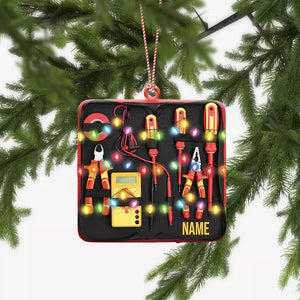 Personalized Lineman Ornament Electrician Christmas Ornament Journeyman Ornament, Ornament For Him, Gift For Him, Ornament Christmas