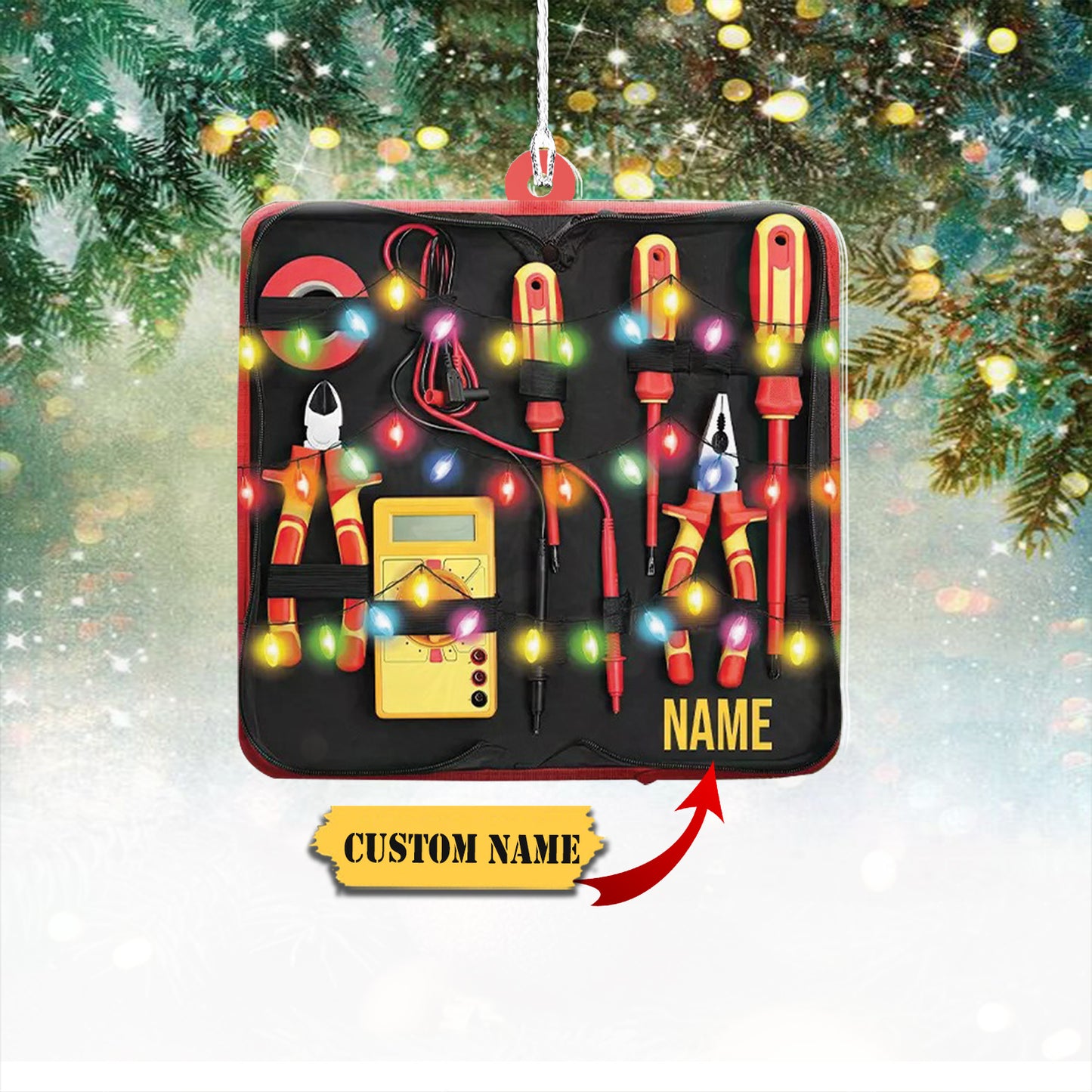 Personalized Lineman Ornament Electrician Christmas Ornament Journeyman Ornament, Ornament For Him, Gift For Him, Ornament Christmas