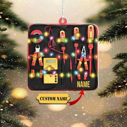 Personalized Lineman Ornament Electrician Christmas Ornament Journeyman Ornament, Ornament For Him, Gift For Him, Ornament Christmas