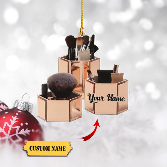 Personalized Makeup Tools Christmas Ornament 2023, Makeup Box Christmas Ornament Gift for Makeup Artist, Christmas Tree Decor for Makeup Shop 2, Ornament Decoration, Ornament Christmas