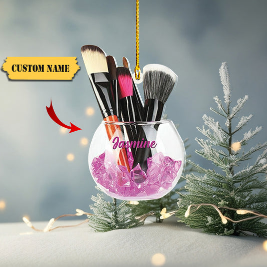 Personalized Makeup Tools Christmas Ornament 2023, Makeup Box Christmas Ornament Gift for Makeup Artist, Christmas Tree Decor for Makeup Shop 3, Ornament Decoration, Ornament Christmas