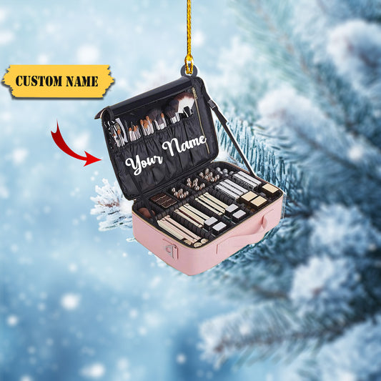 Personalized Makeup Tools Christmas Ornament 2023, Makeup Box Christmas Ornament Gift for Makeup Artist, Christmas Tree Decor for Makeup Shop 4543, Ornament Decoration, Ornament Christmas