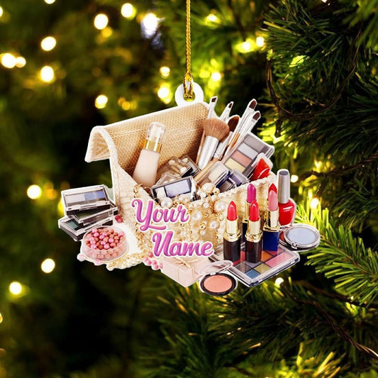 Personalized Makeup Tools Christmas Ornament 2023, Makeup Box Christmas Ornament Gift for Makeup Artist, Christmas Tree Decor for Makeup Shop4353, Ornament Decoration, Ornament Christmas
