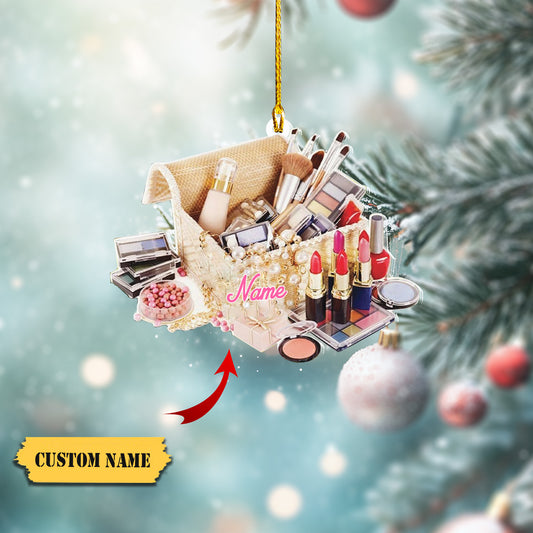 Personalized Makeup Tools Christmas Ornament 2023, Makeup Box Christmas Ornament Gift for Makeup Artist, Christmas Tree Decor for Makeup Shop4353, Ornament Decoration, Ornament Christmas