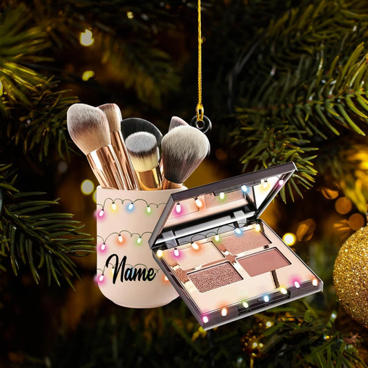 Personalized Makeup Tools Christmas Ornament 2024, Makeup Box Christmas Ornament Gift for Makeup Artist, Christmas Tree Decor for Makeup Shop 1, Ornament Decoration, Ornament Christmas
