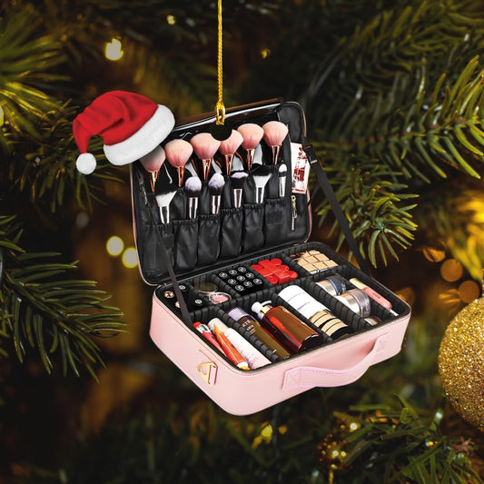 Personalized Makeup Tools Christmas Ornament 2024, Makeup Box Christmas Ornament Gift for Makeup Artist, Christmas Tree Decor for Makeup Shop 2, Ornament Decoration, Ornament Christmas