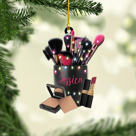Personalized Makeup Tools Christmas Ornament 2024, Makeup Box Christmas Ornament Gift for Makeup Artist, Christmas Tree Decor for Makeup Shop 3, Ornament Decoration, Ornament Christmas
