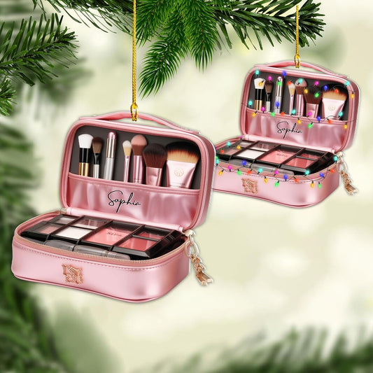 Personalized Makeup Tools Christmas Ornament 2024, Makeup Box Christmas Ornament Gift for Makeup Artist, Christmas Tree Decor for Makeup Shop 4, Ornament Decoration, Ornament Christmas